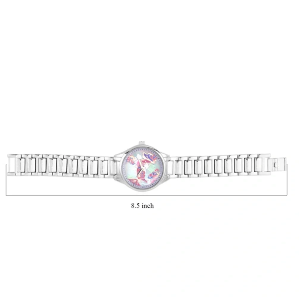 Watch with Red Butterfly Pattern